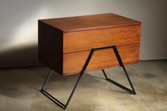 Mel Smilow Walnut and Iron Chest of Drawers for Red Lion Furniture, 1950s