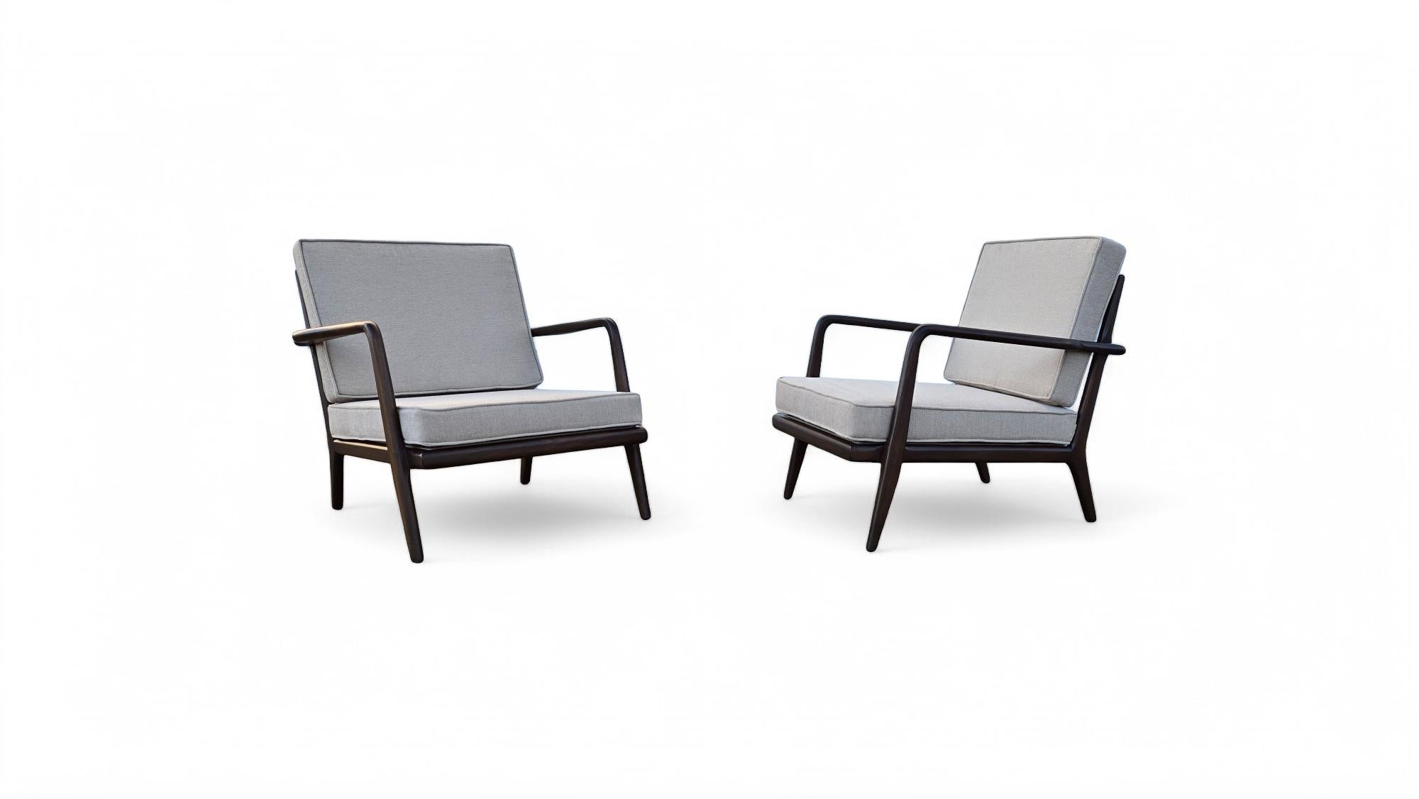 Mel Smilow Nussbaum Schiene zurück Lounge Stühle im Angebot 9