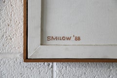 Mel Smilow White Abstract Oil on Canvas Assemblage 1988