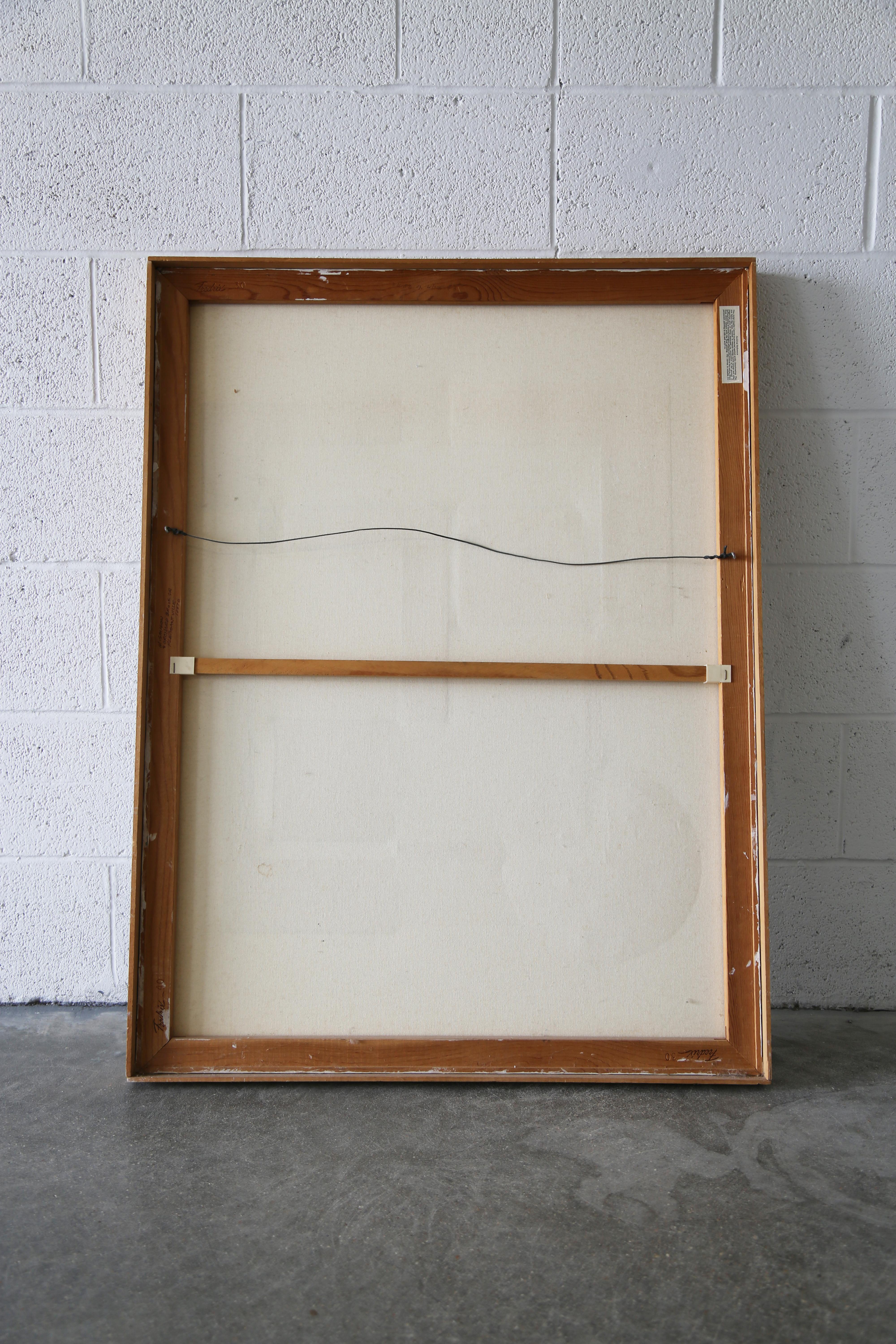 Mel Smilow Weißes abstraktes Ölgemälde auf Leinwand, Assemblage 1988 im Angebot 1
