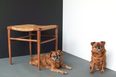 Mel Smilow Woven Rush Seat Stool