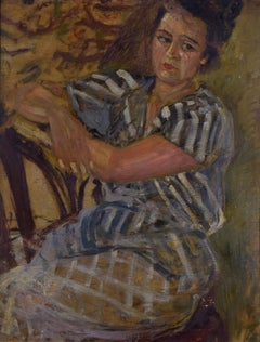 Portrait of a Woman by MELA MUTER - Impressionist, Modern, Portrait, Oil