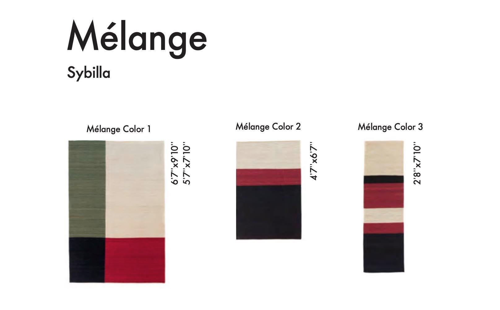 Contemporary 'Mélange Color 1' Hand-Loomed Rug by Sybilla for Nanimarquina For Sale