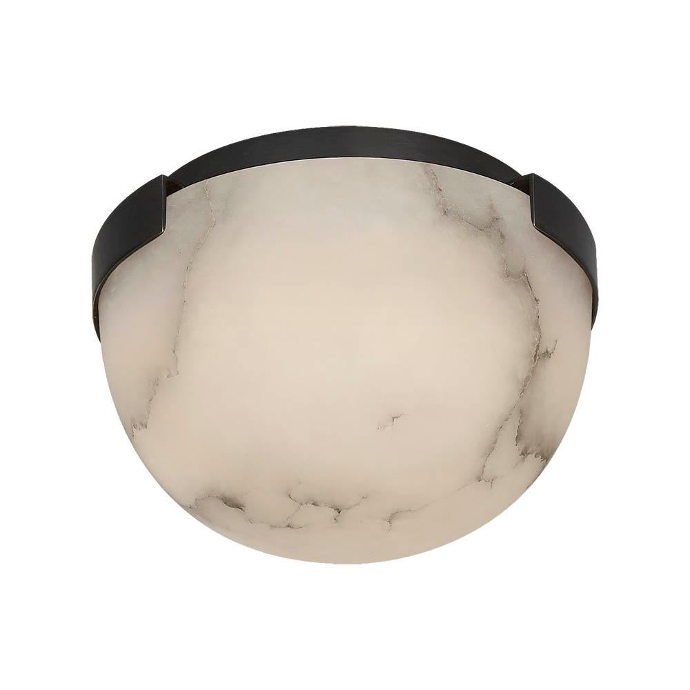 Effortlessly pairing natural alabaster and sleek metal detailing in a streamlined geometric form, the Melange Petite flushmount exudes a modern refinement while emphasizing the beauty of natural stone. This petite flushmount is great for both wall