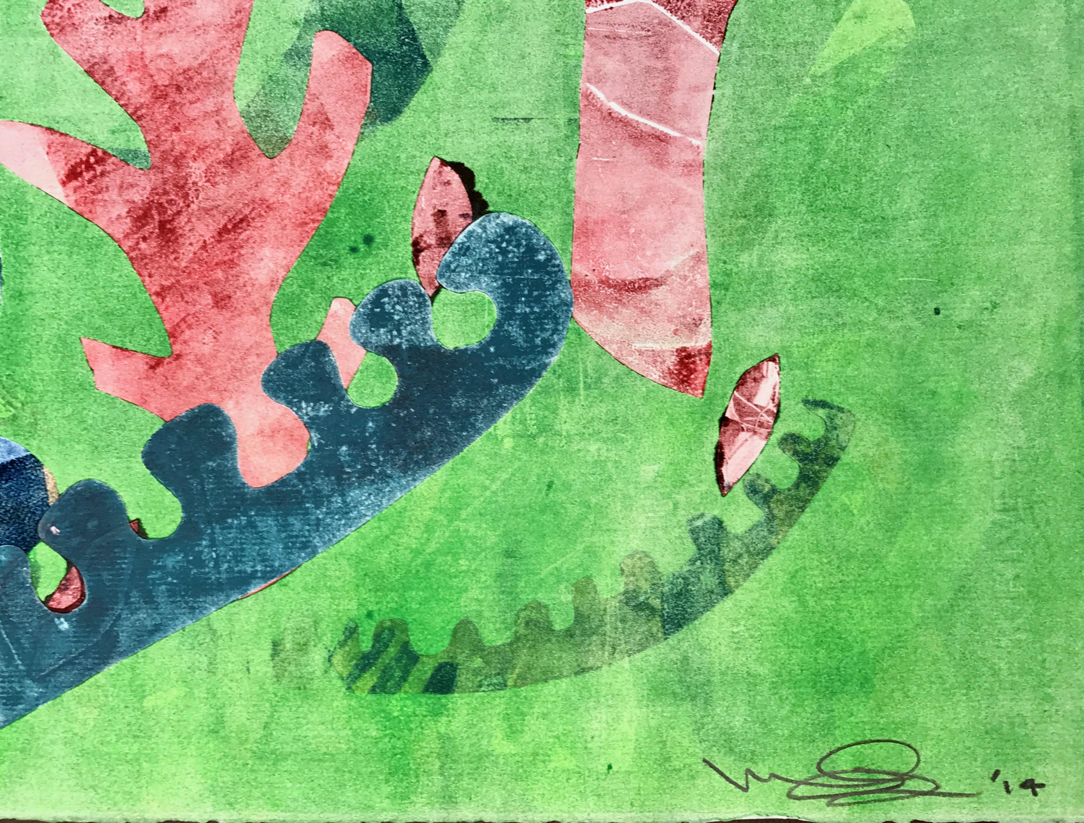 Out of Space and Place (Out of Space and Place), Melanie Yazzie, vert, octope, monotype, Navajo 2