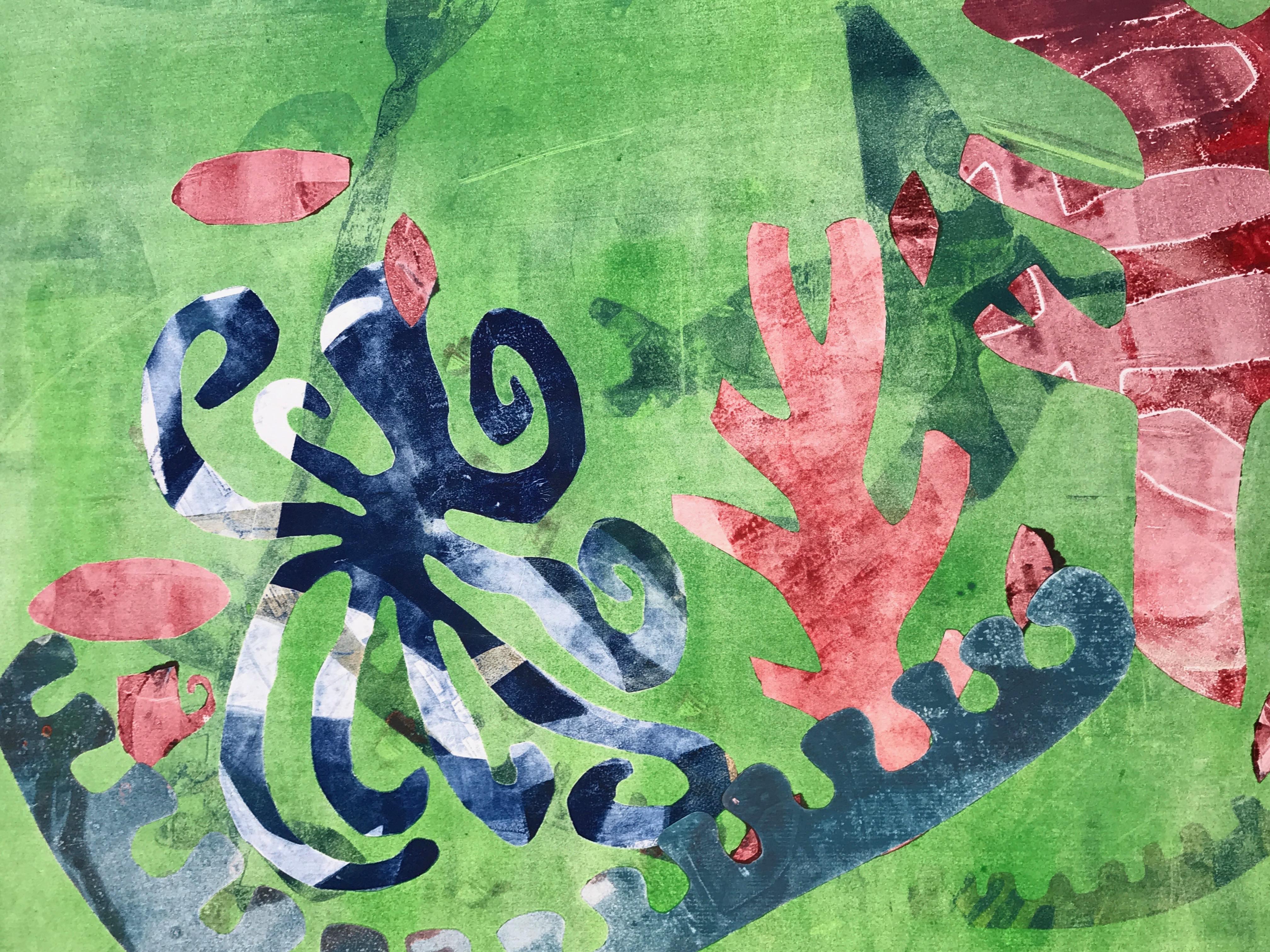 Out of Space and Place (Out of Space and Place), Melanie Yazzie, vert, octope, monotype, Navajo 3