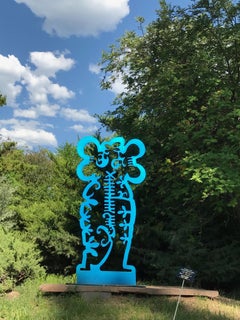 Pollen Keeper II, sculpture, Navajo turquoise Contemporary Melanie Yazzie