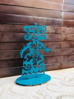 Strength From Within, aluminum, turquoise, Navajo, sculpture, Melanie Yazzie