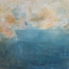 „Held by Depth“: Gemälde im Stil des abstrakten Expressionismus, Mischtechnik, 2010er Jahre, neu, 36 x 36