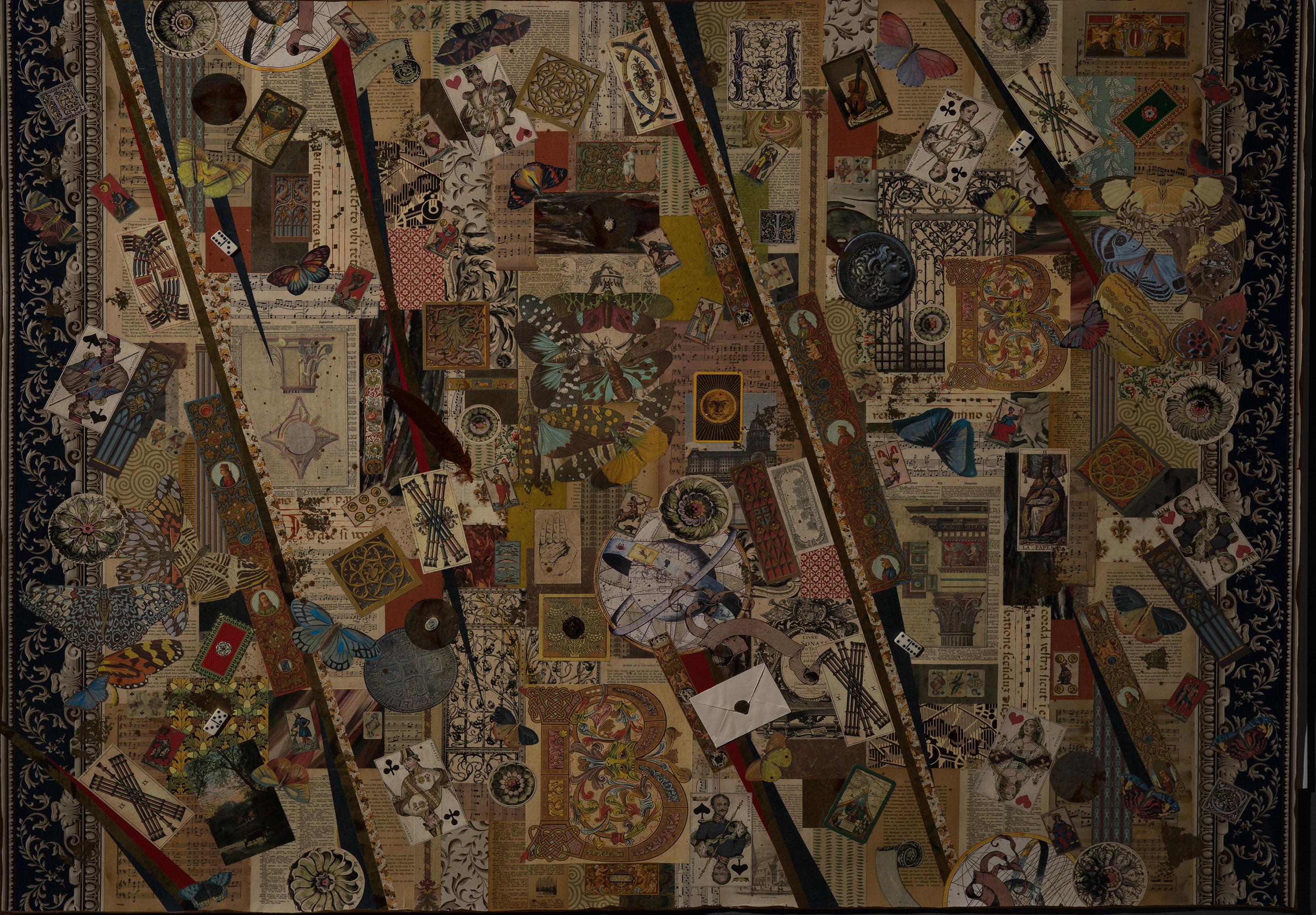 "Bella's Ballad" collage non encadré sur papier signé par l'artiste Melanie Boone.