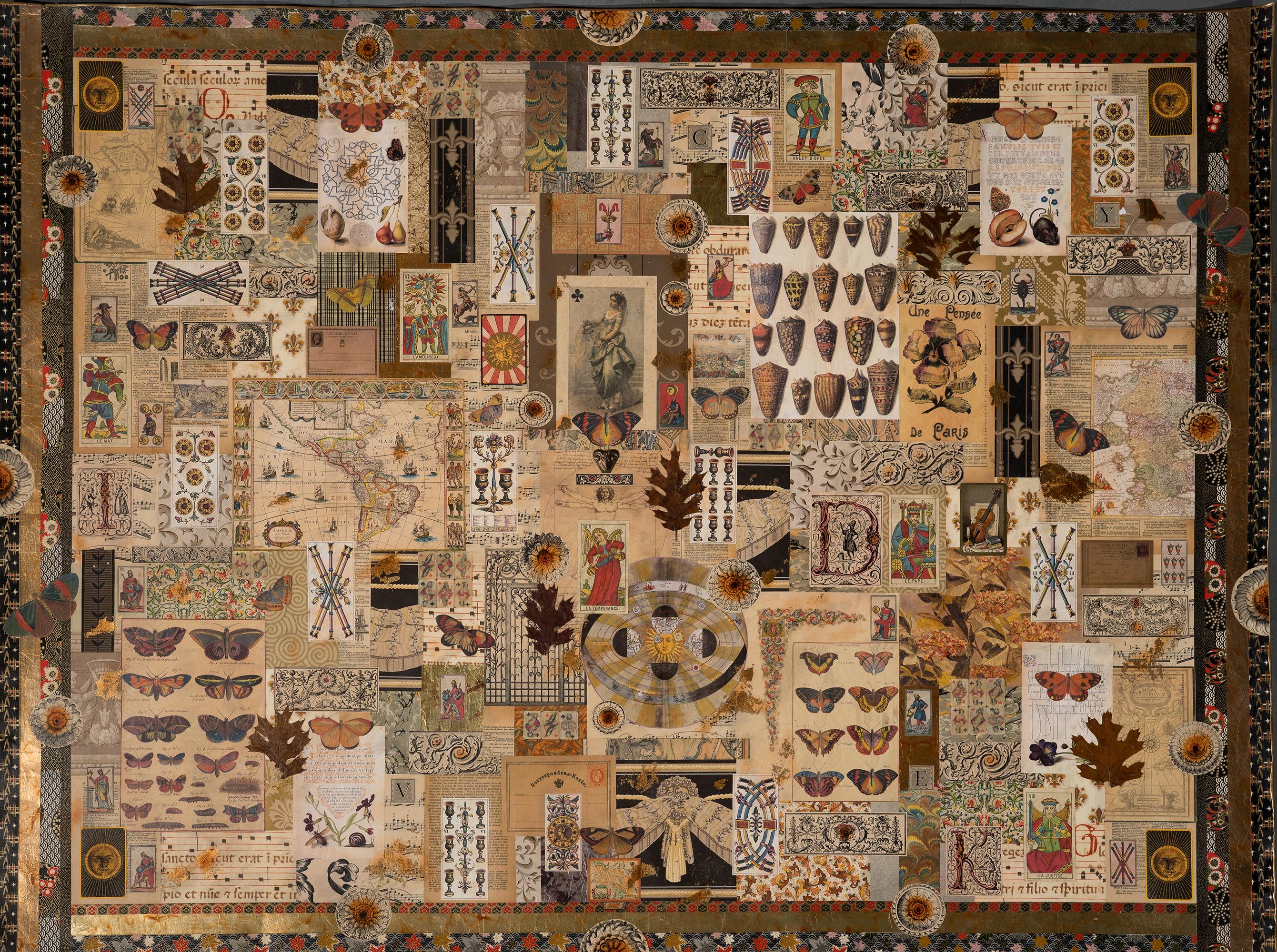 "Harvest" collage non incorniciato su carta fine art firmato a mano dall'artista Melanie Boone