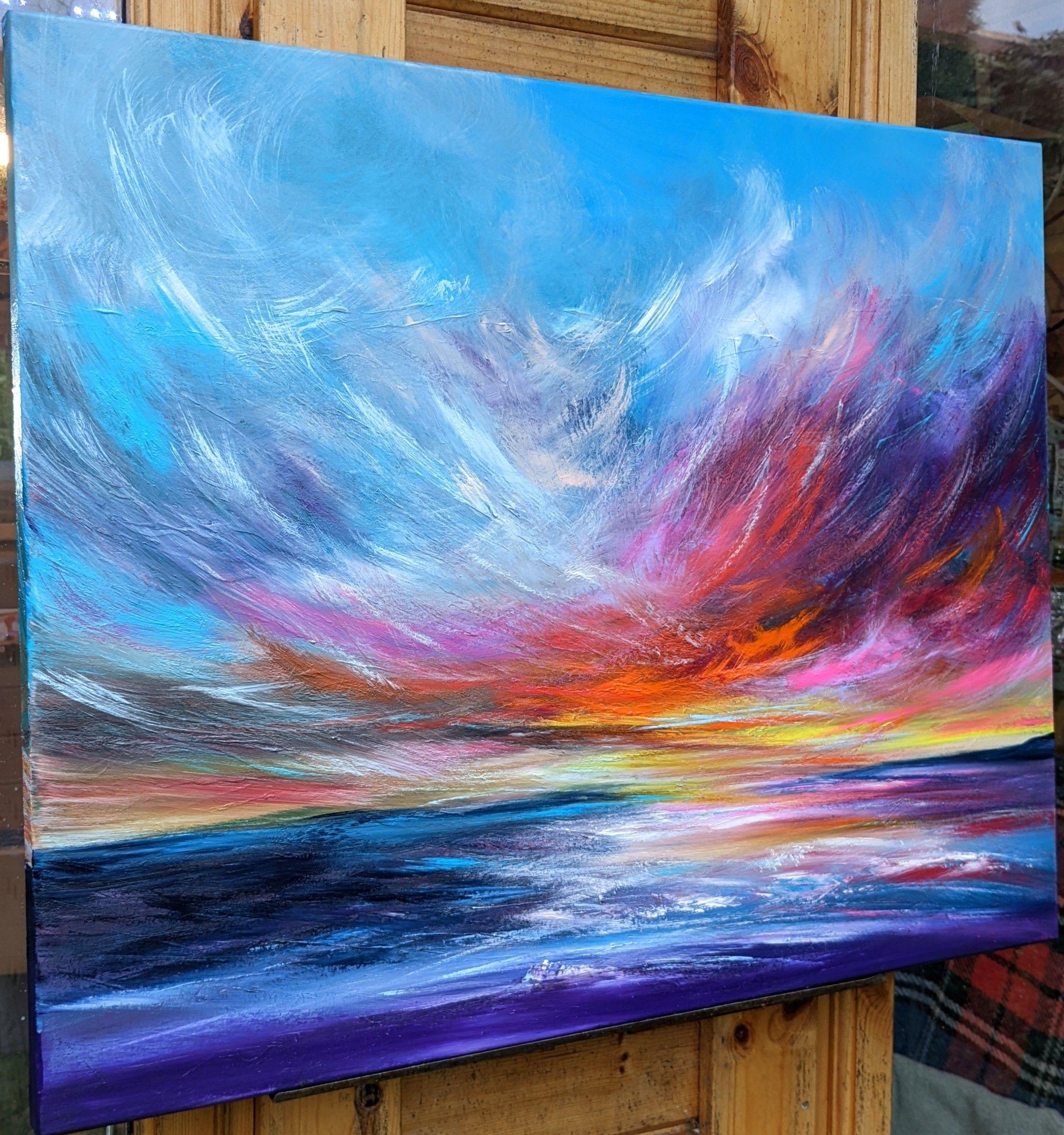 Crescendo - Paesaggio marino mozzafiato, Pittura, Acrilico su tela - Painting Contemporaneo di Melanie Graham
