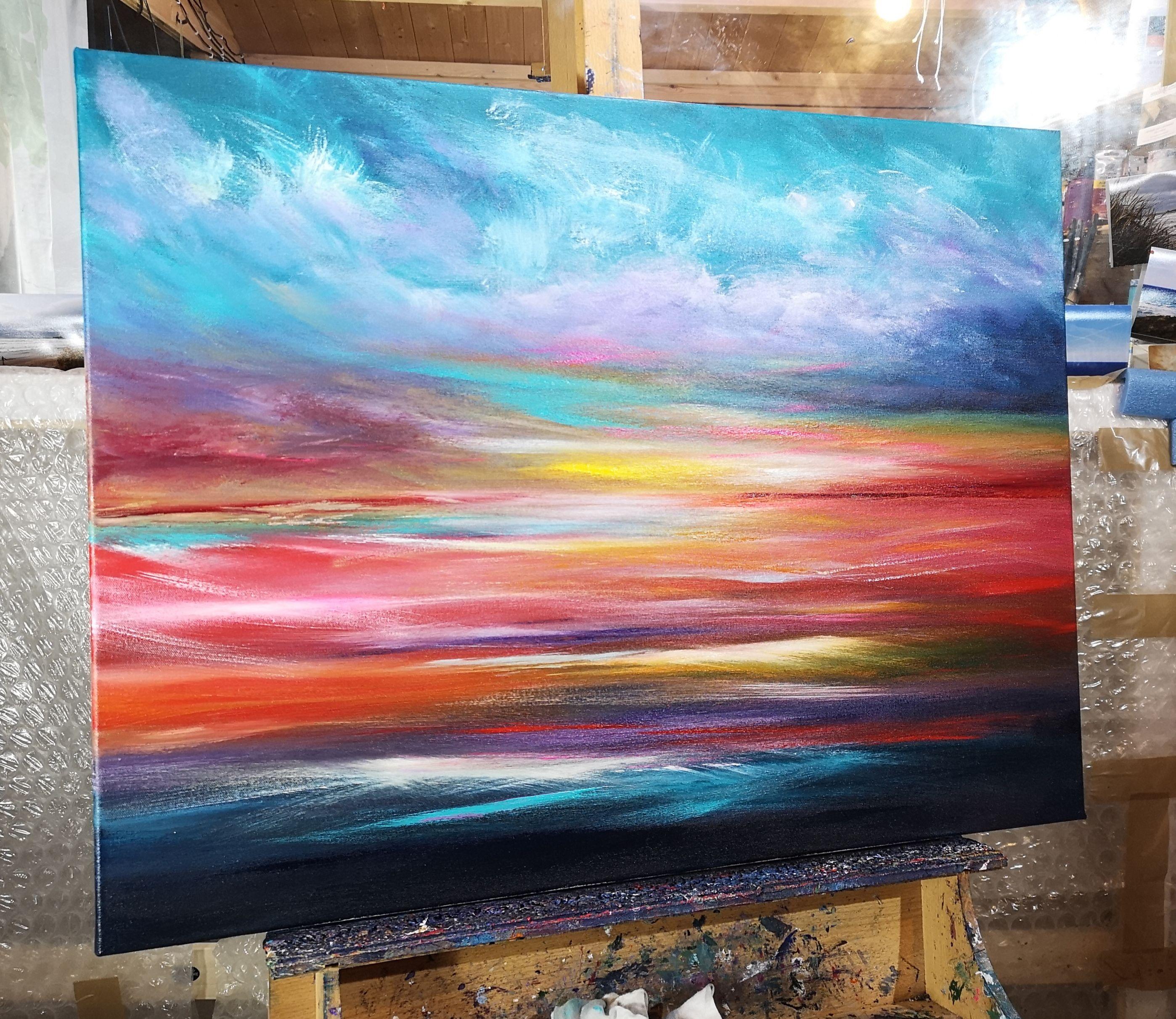 Crossing Horizons, Painting, Acrylic on Canvas For Sale 1