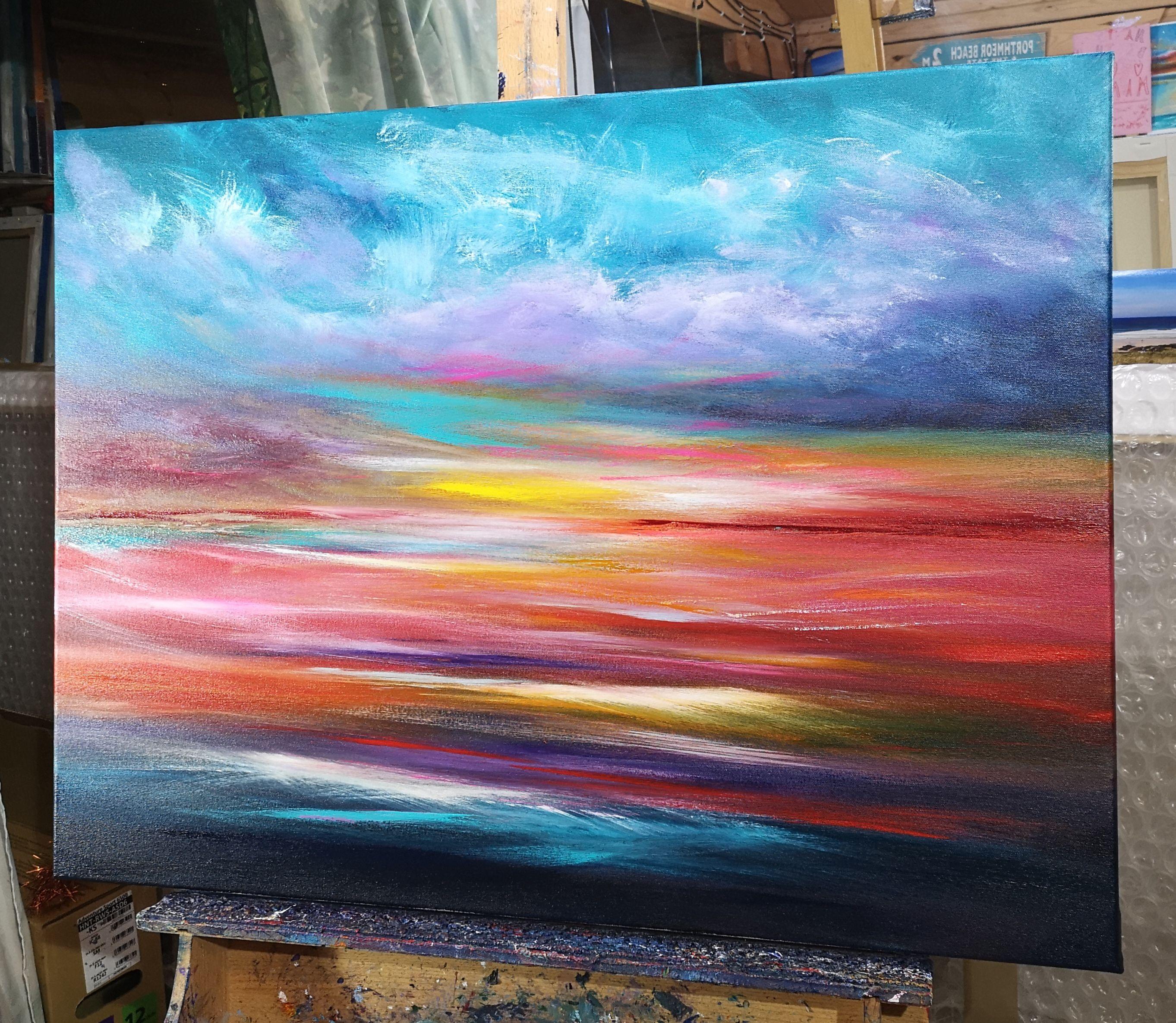 Crossing Horizons, Painting, Acrylic on Canvas For Sale 2