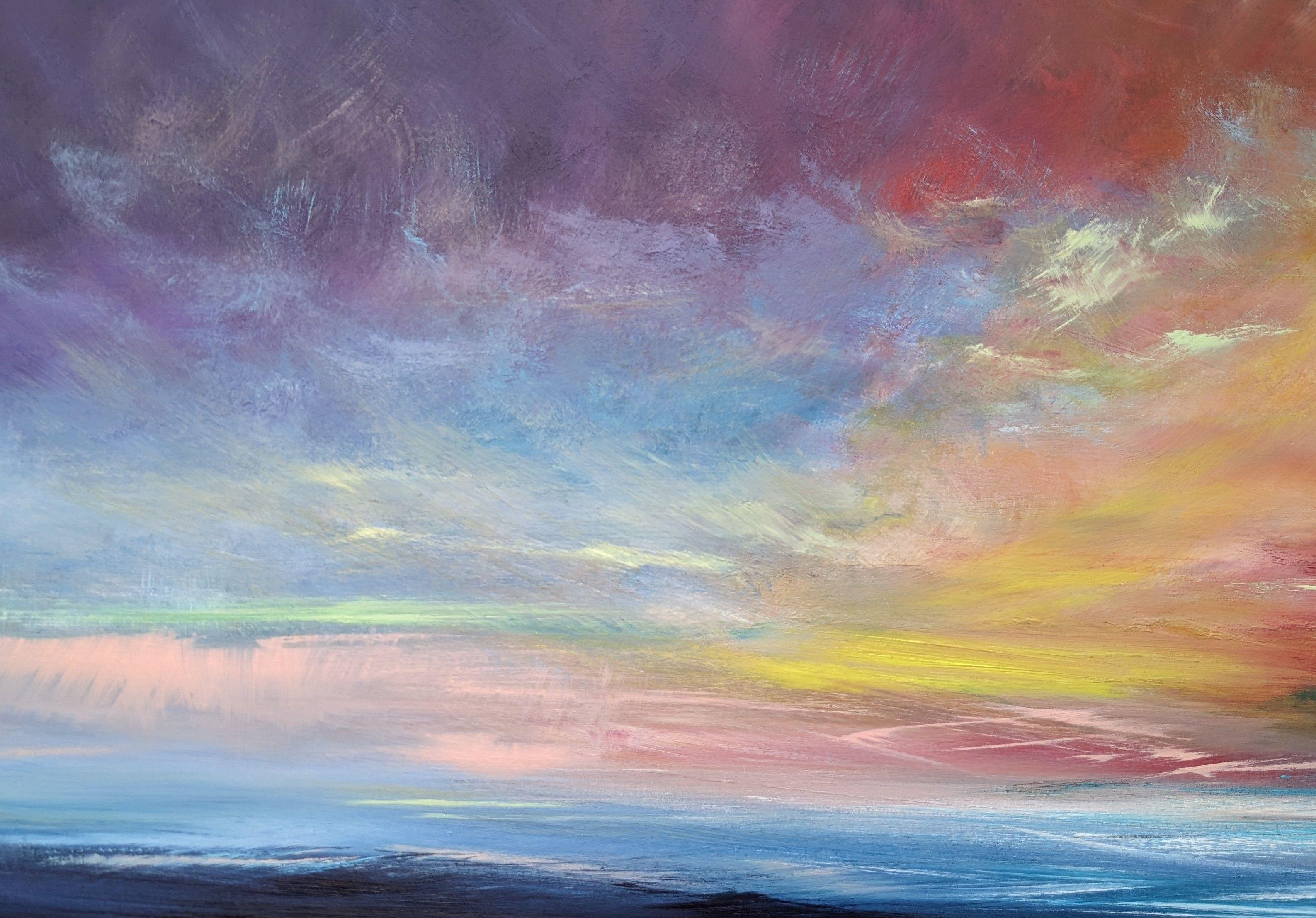 I'm Still Here - Paesaggio marino panoramico mozzafiato, Pittura, Acrilico su tela in vendita 2