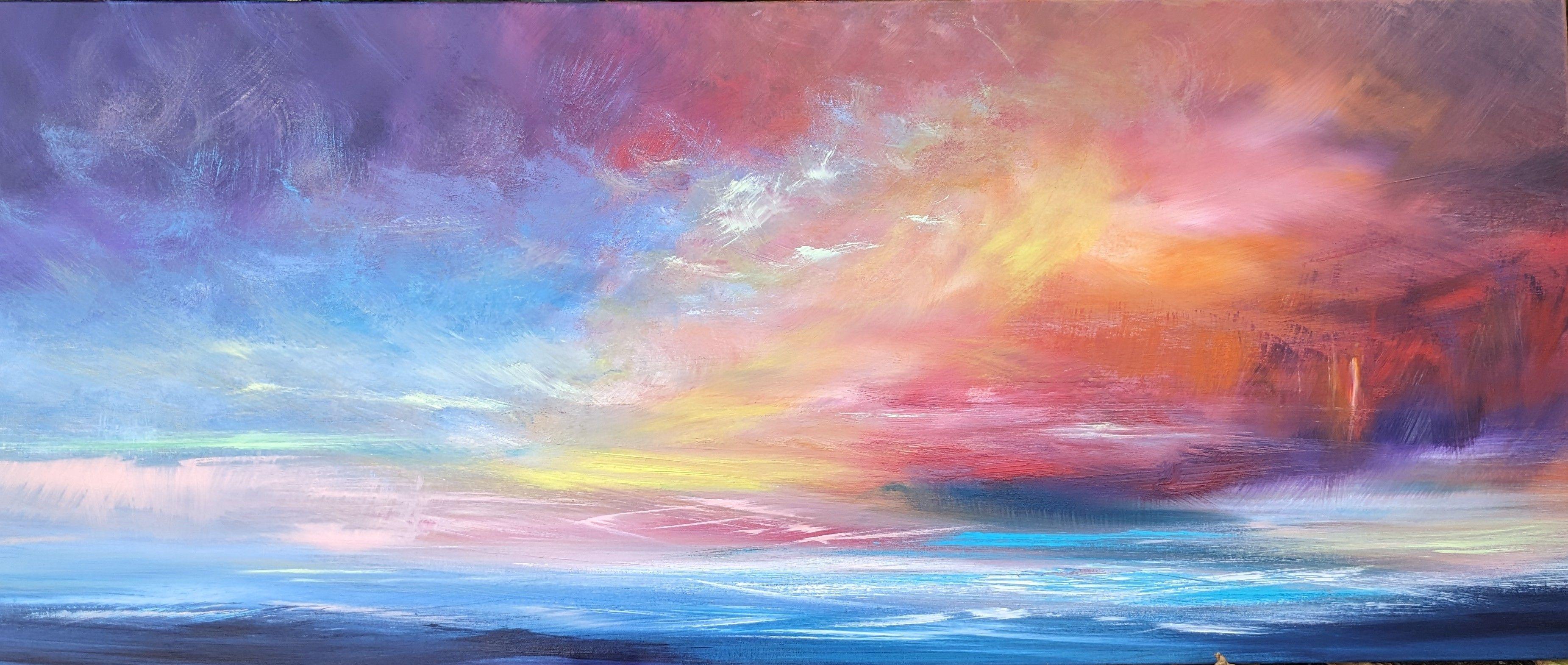 I'm Still Here - Paesaggio marino panoramico mozzafiato, Pittura, Acrilico su tela - Painting di Melanie Graham