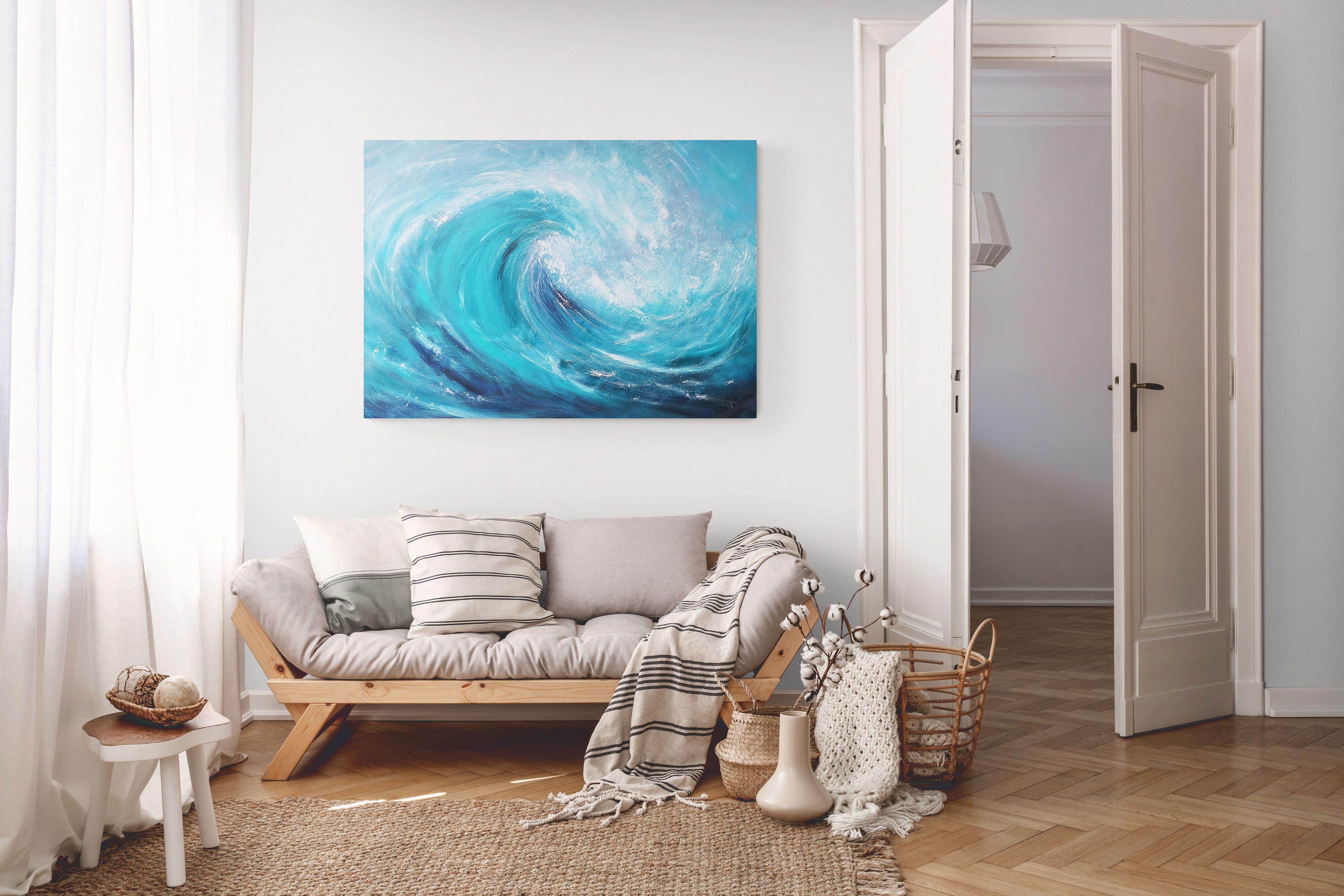 The Big Surf, Peinture, Acrylique sur Toile - Impressionnisme Painting par Melanie Graham