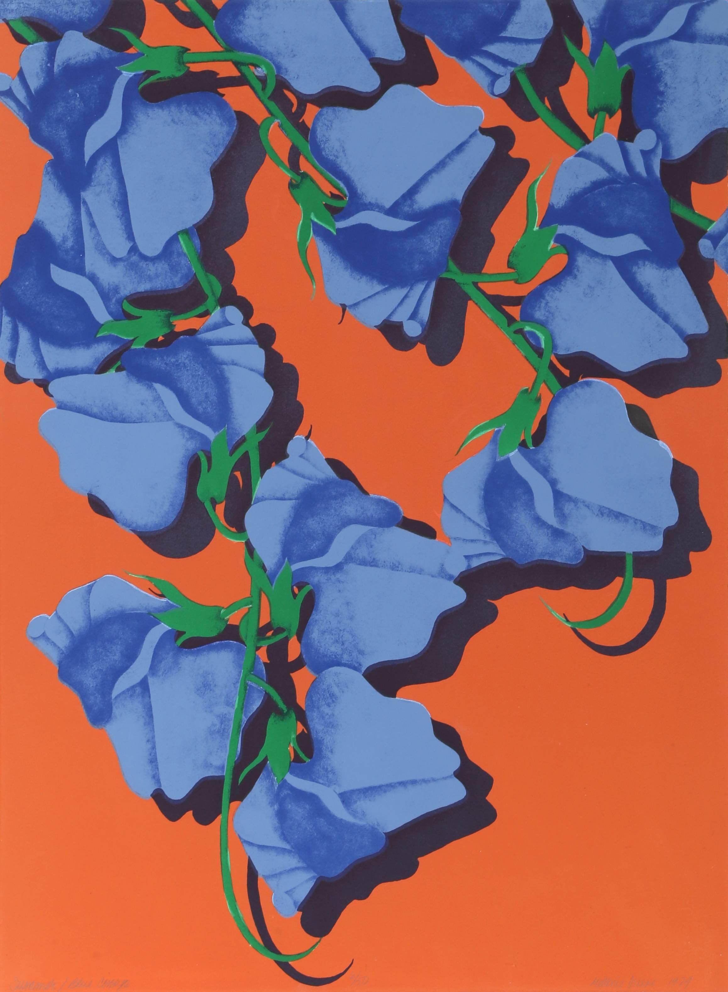 Summer (Blue Corsage), Floral Print by Melanie Greene