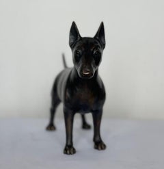 Pequeña escultura de bronce de edición limitada "Bull Terrier 2/12"
