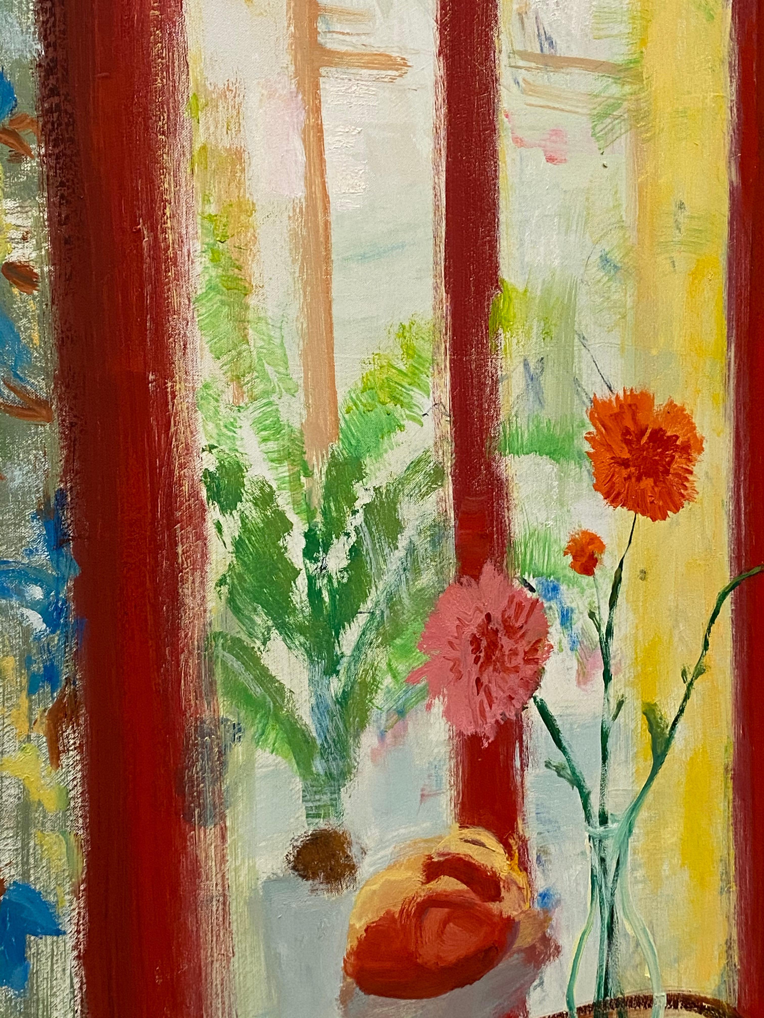 Piazza del Giardino di Arezzo - Fiori di crisantemo giallo rosso frutta Natura morta, 2019 in vendita 8