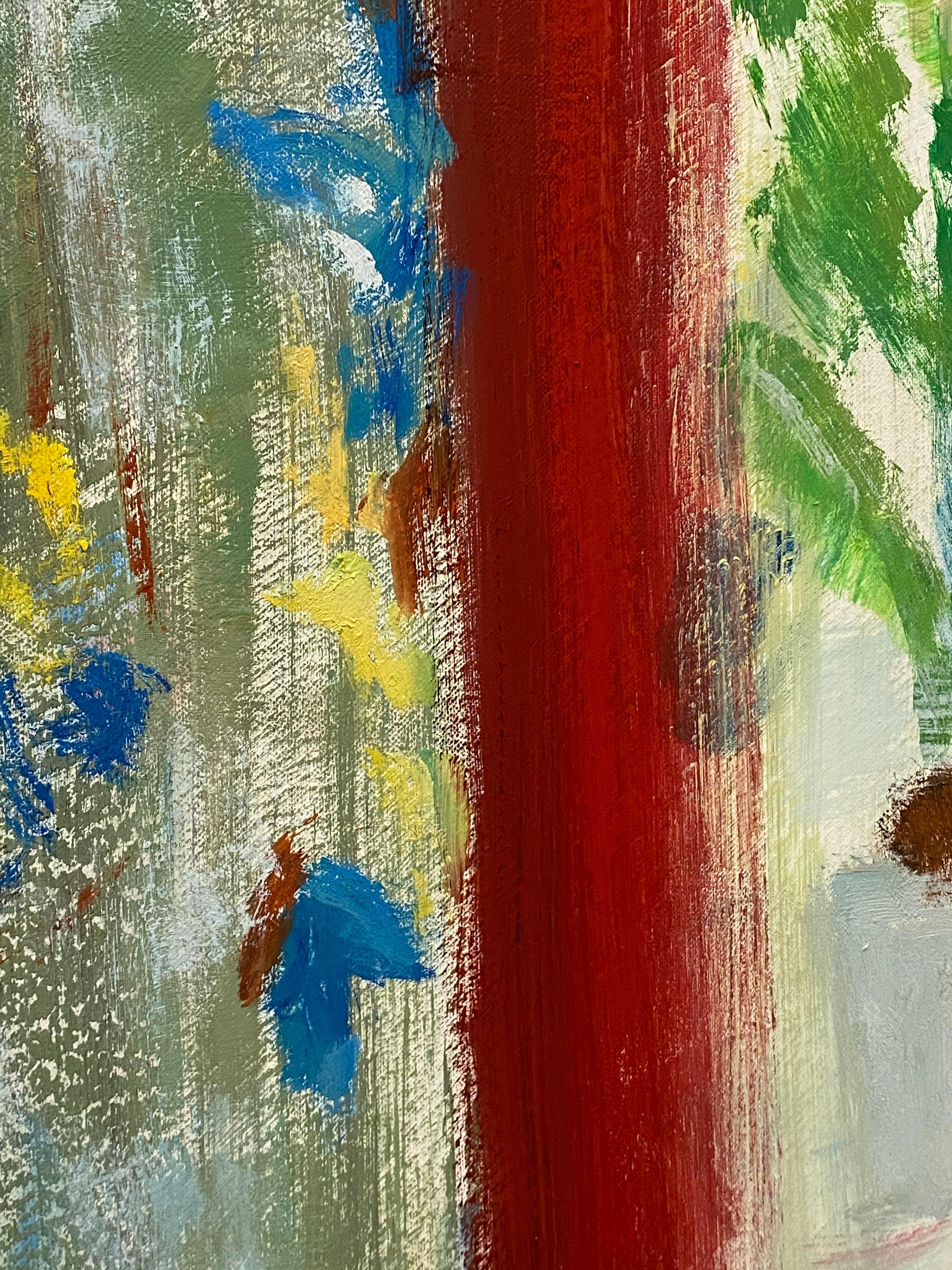 Piazza del Giardino di Arezzo - Fiori di crisantemo giallo rosso frutta Natura morta, 2019 in vendita 10