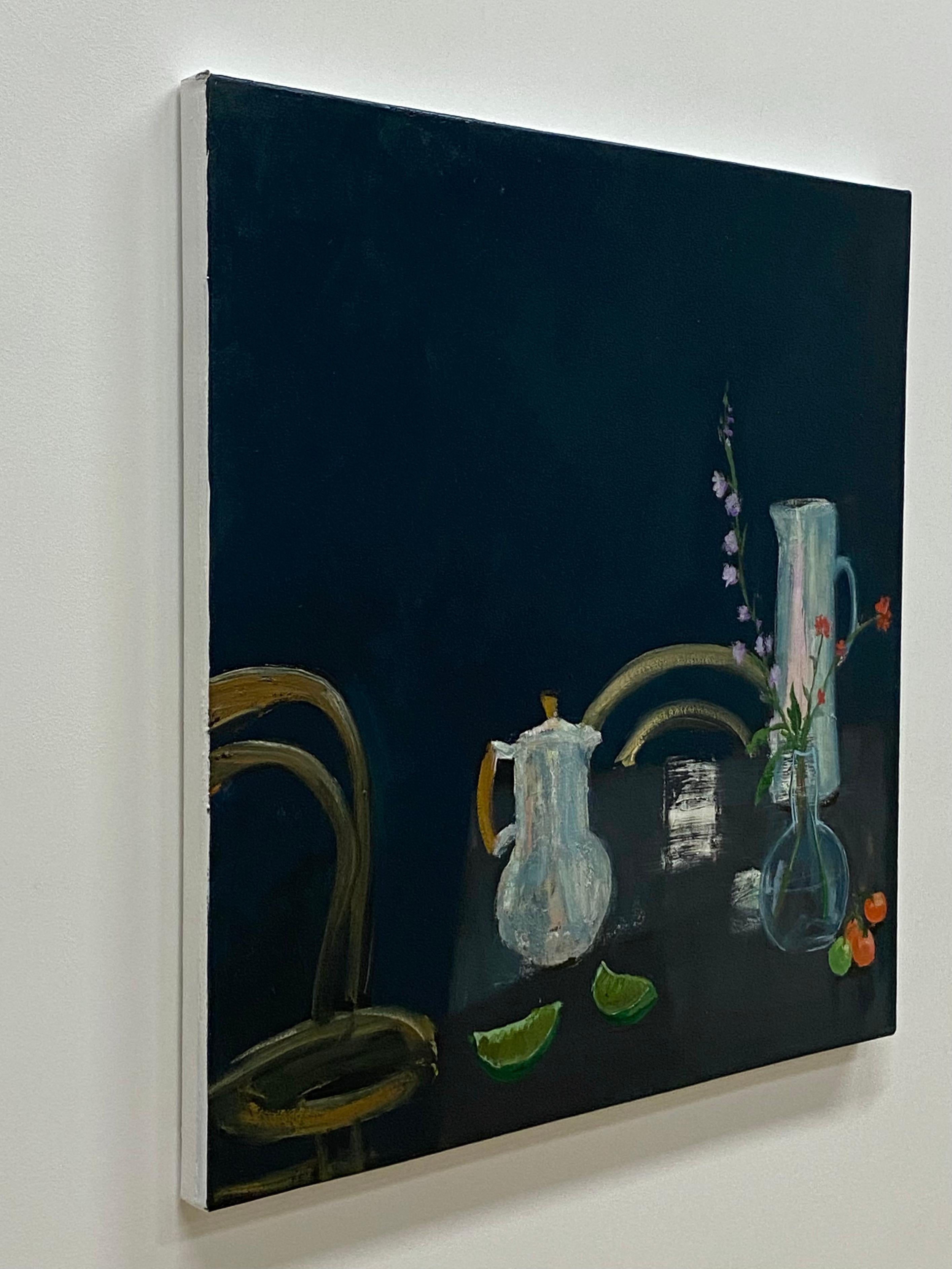 Assam - Pittura a olio contemporanea Sala da pranzo Frutta Fiori Natura morta, 2021 - Painting Contemporaneo di Melanie Parke