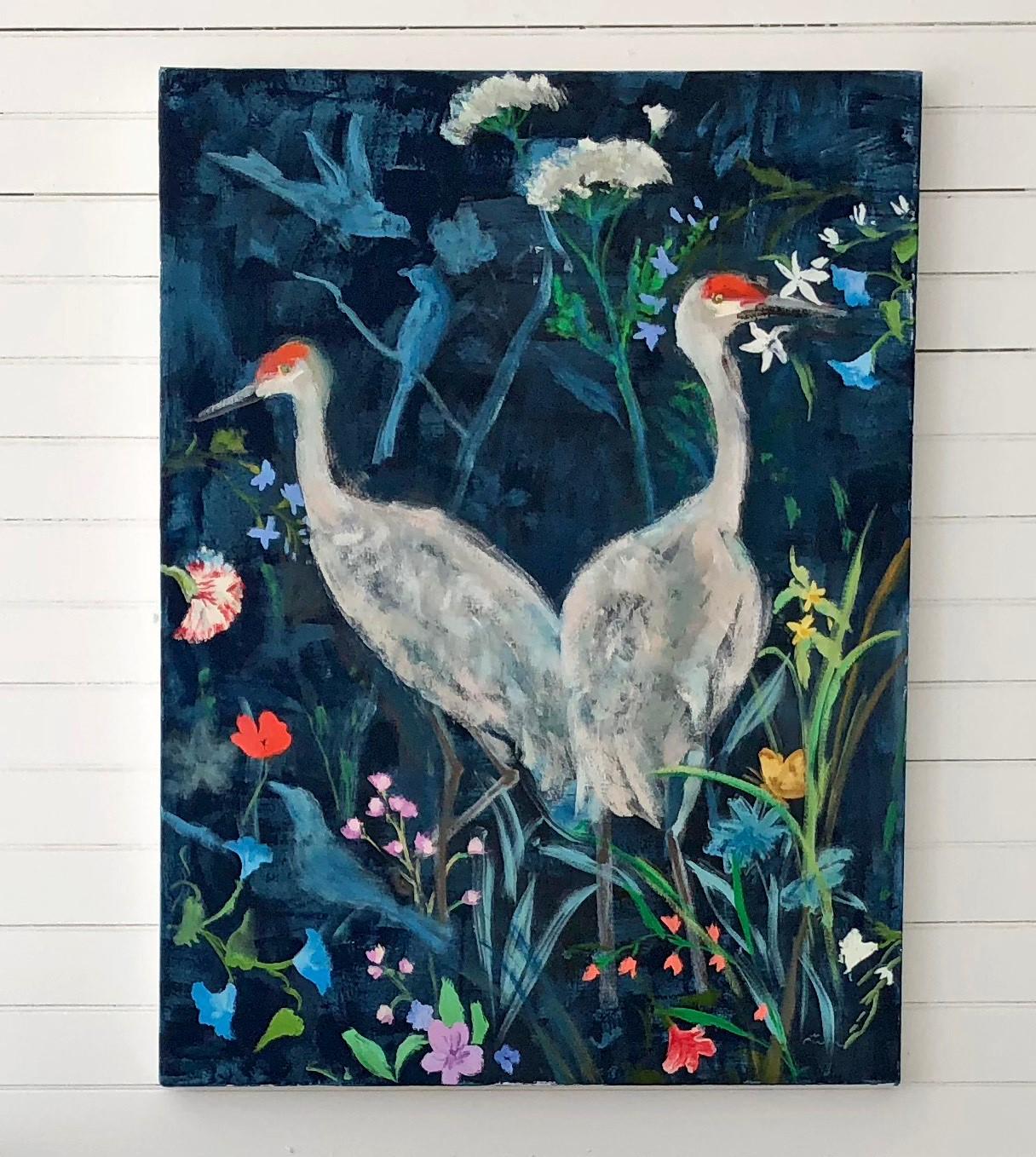 paintings of sandhill cranes
