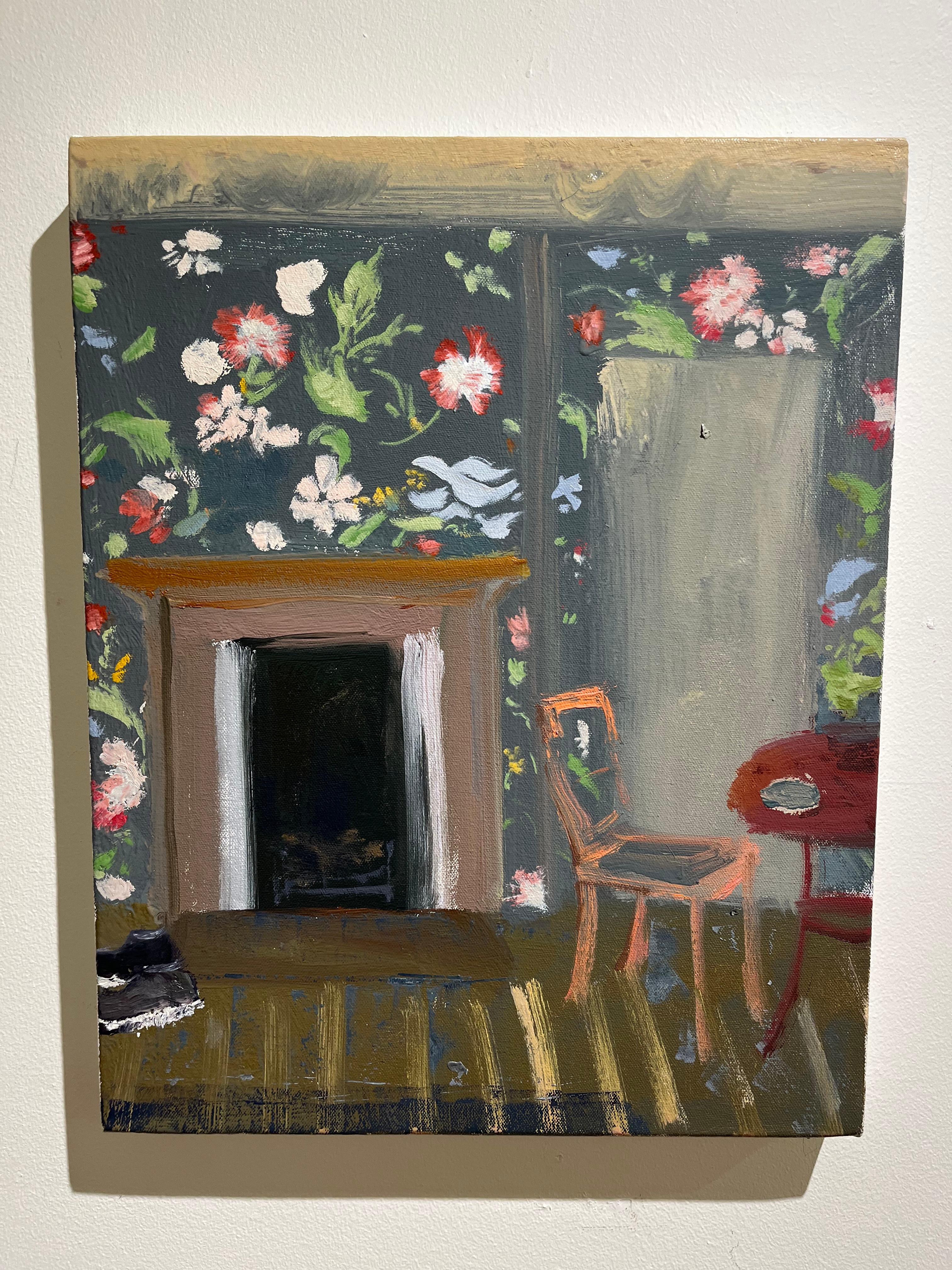 Hogarth, 2022, oil on canvas, impressionist interior and still life painting - Painting by Melanie Parke