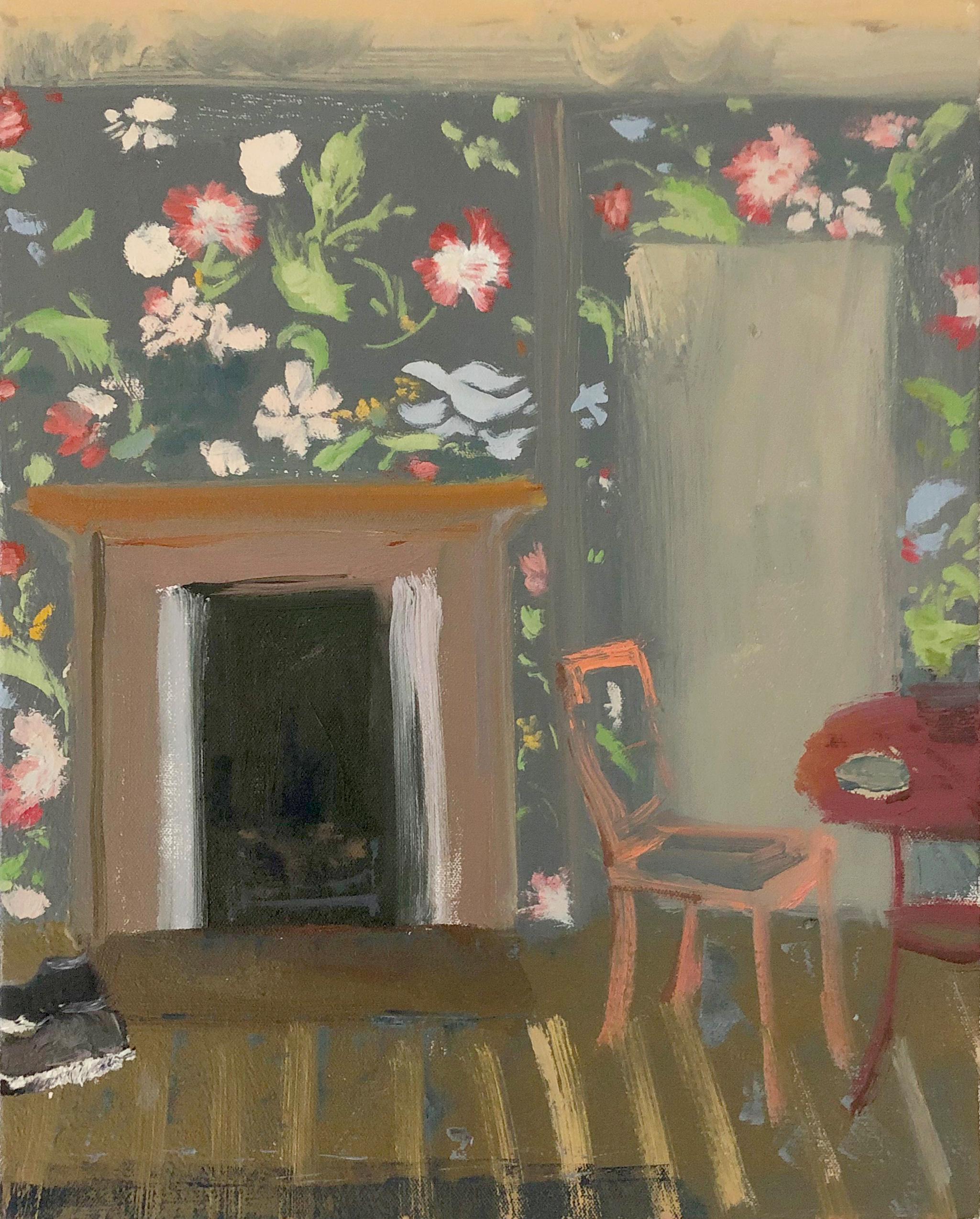 Melanie Parke Interior Painting – Hogarth, 2022, Öl auf Leinwand, impressionistisches Interieur- und Stilllebenmalerei