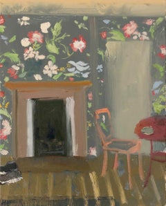 Hogarth, 2022, oil on canvas, impressionist interior and still life painting