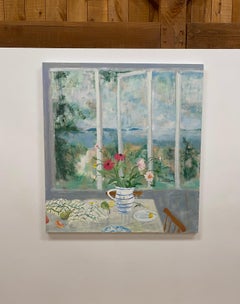 Island Pears - Lake Landscape Flowers Fruit Botanical Dining Still Life, 2021
