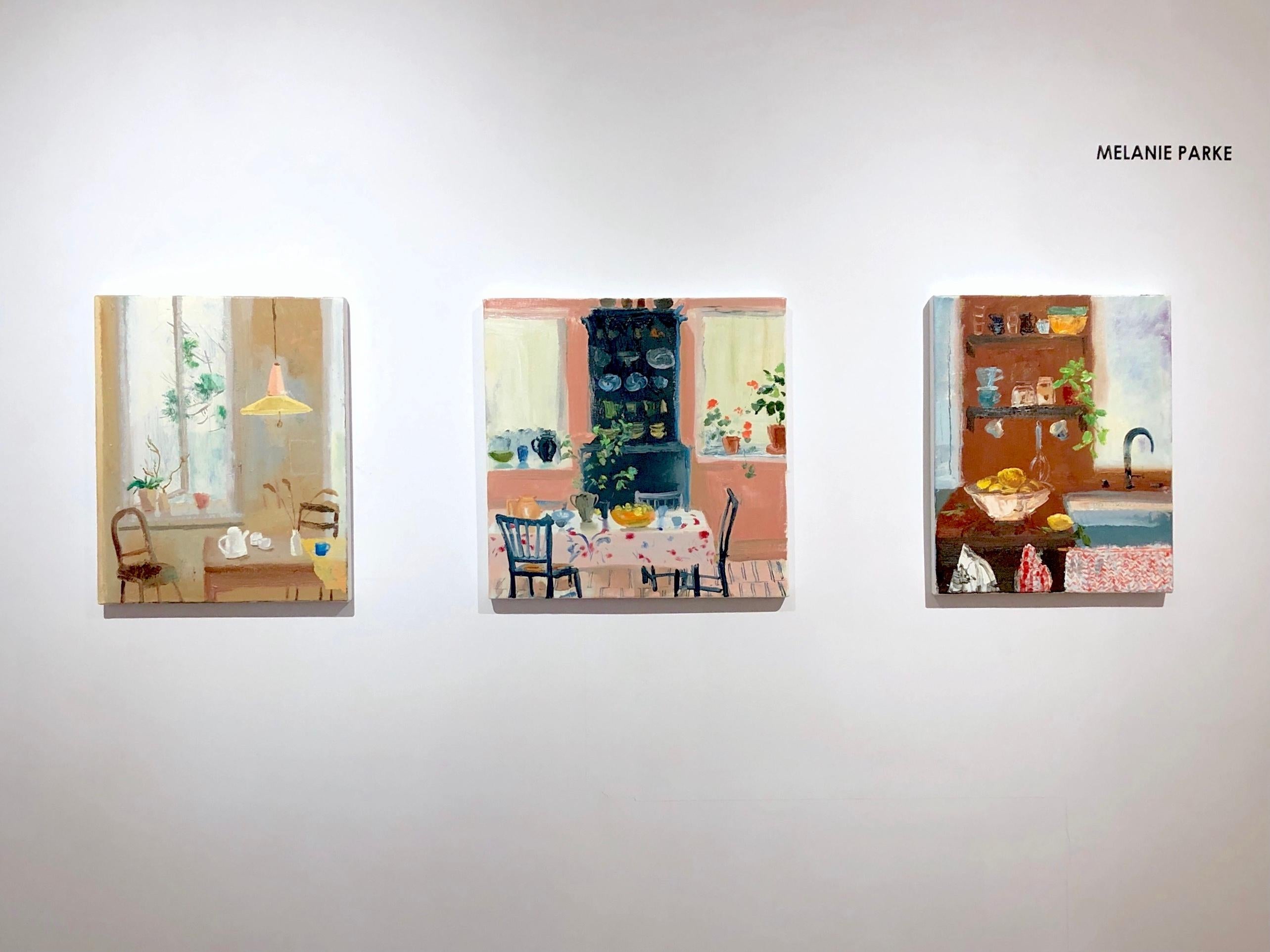 Der Rock für die Küche, impressionistische Inneneinrichtung und Stilllebenmalerei (Beige), Interior Painting, von Melanie Parke
