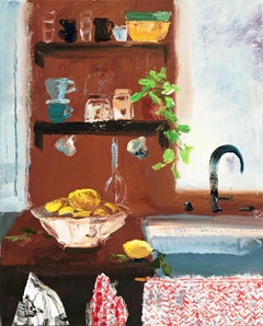 Used Kitchen Skirt, impressionist interior and still life painting