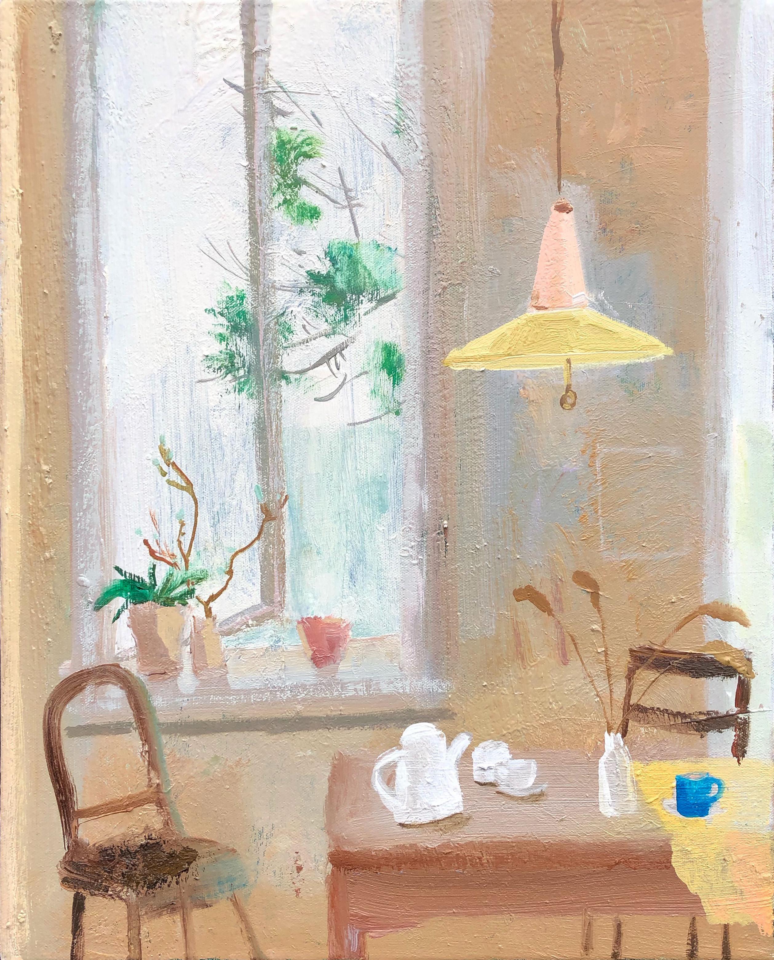 Still-Life Painting Melanie Parke - Peinture à l
huile sur toile Lazio, nature morte aux tons terreux