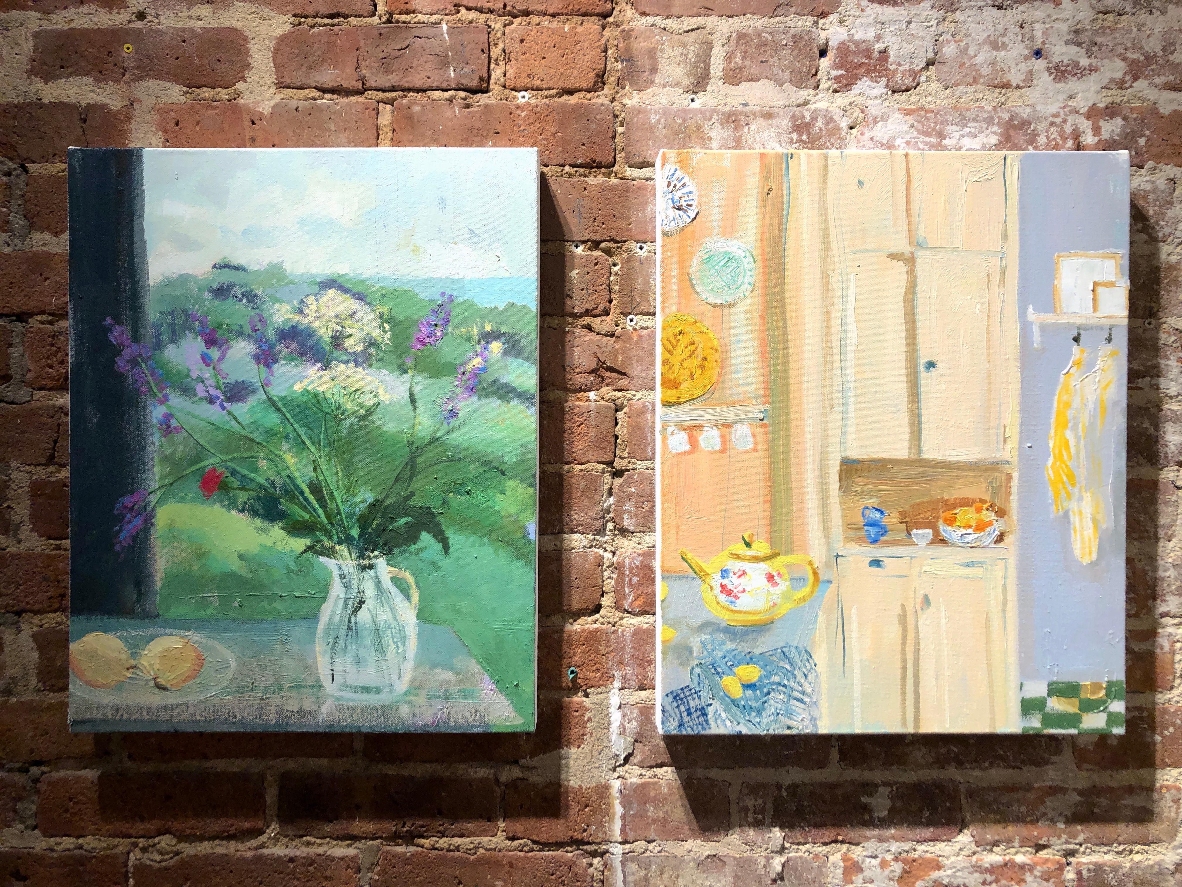 Lemon Cupboard, impressionist interior and still life painting - American Impressionist Painting by Melanie Parke