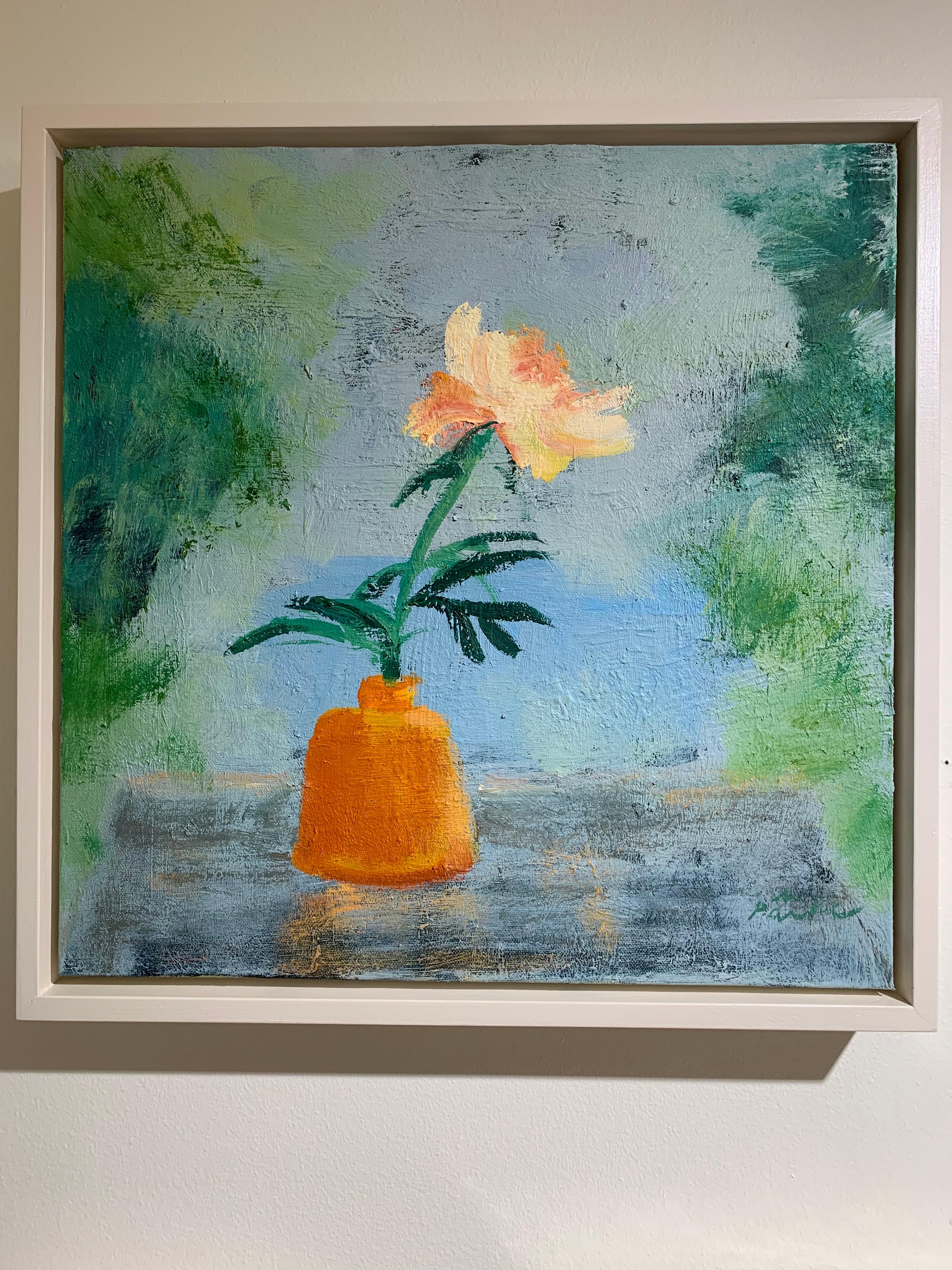 Stone Fruit, impressionist floral still life oil painting, 2019 - Painting by Melanie Parke