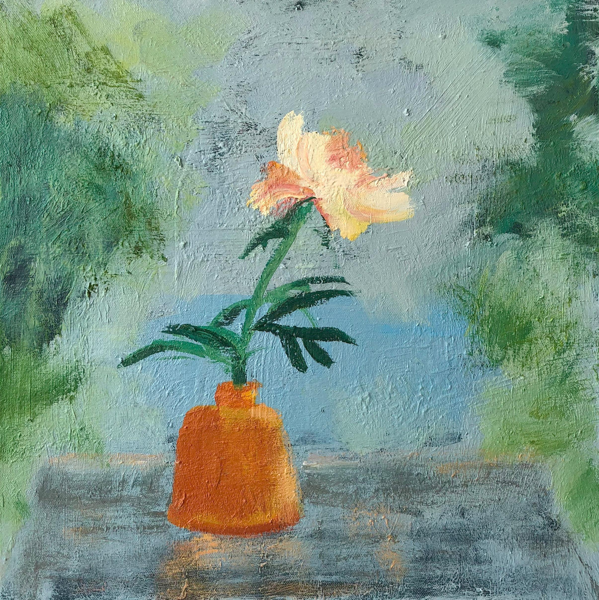 Melanie Parke Still-Life Painting - Stone Fruit, impressionist floral still life oil painting, 2019
