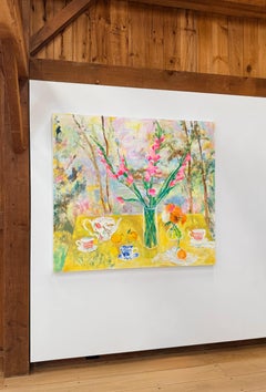 La Filosofía del Té - Naturaleza Muerta Paisaje Flores Rosas Mesa Bosque, 2020