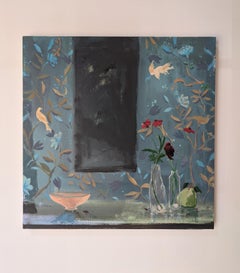 Oignon sauvage - Nature morte contemporaine Fleurs Motif Fruits Nuit The Window, 2025