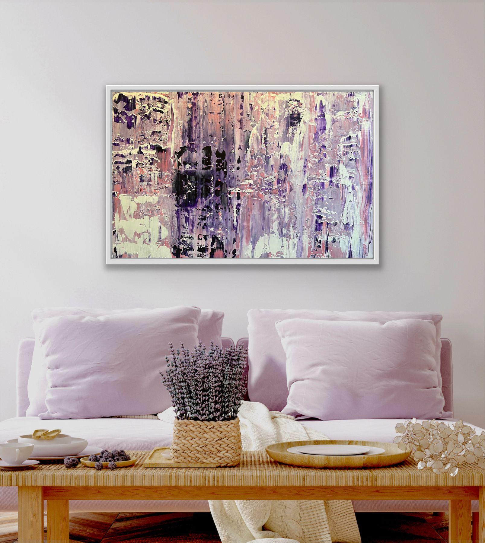 Violet Abstract - Painting by Melanie Renshaw