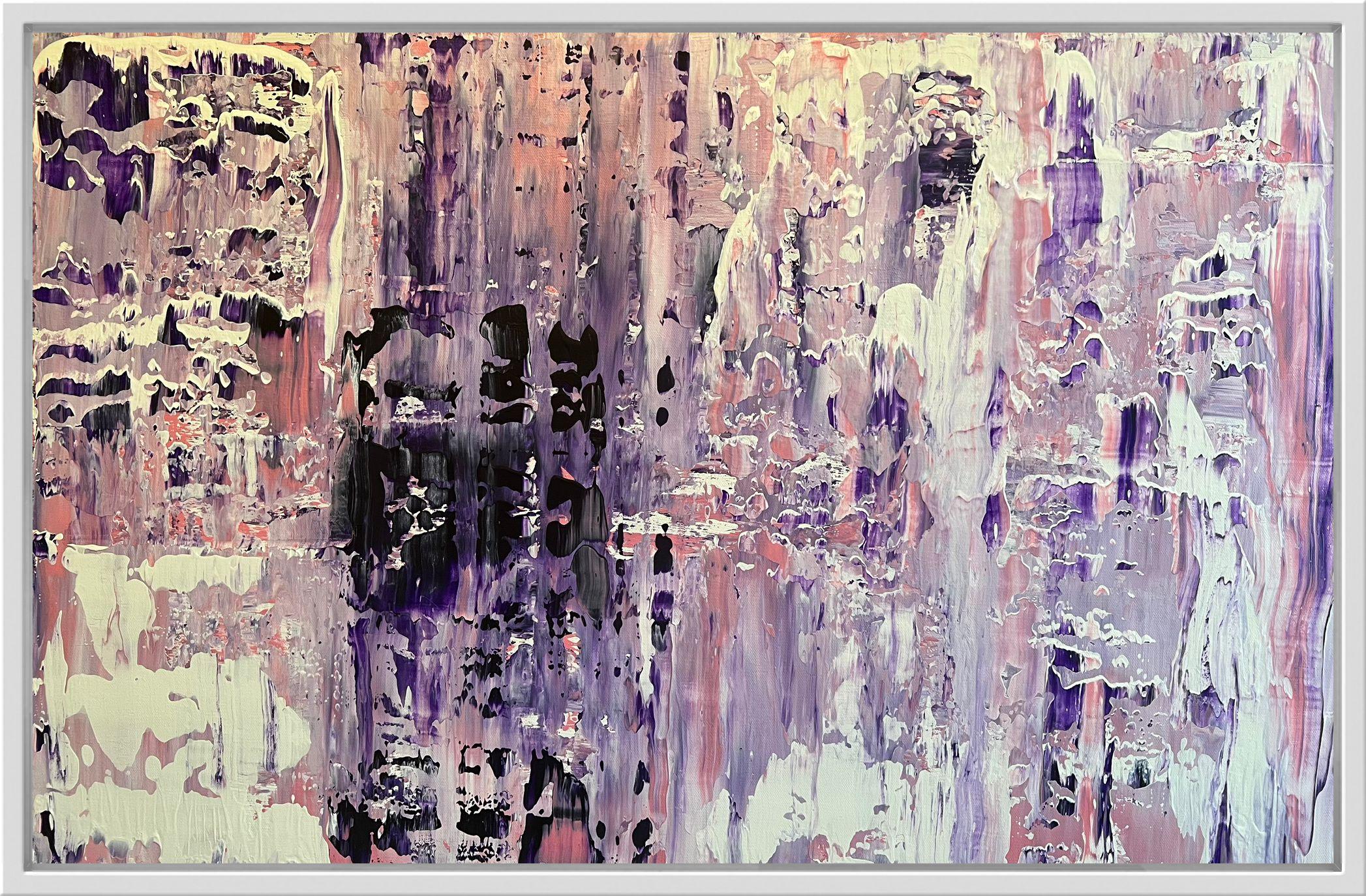 Violet Abstract - Gray Abstract Painting by Melanie Renshaw