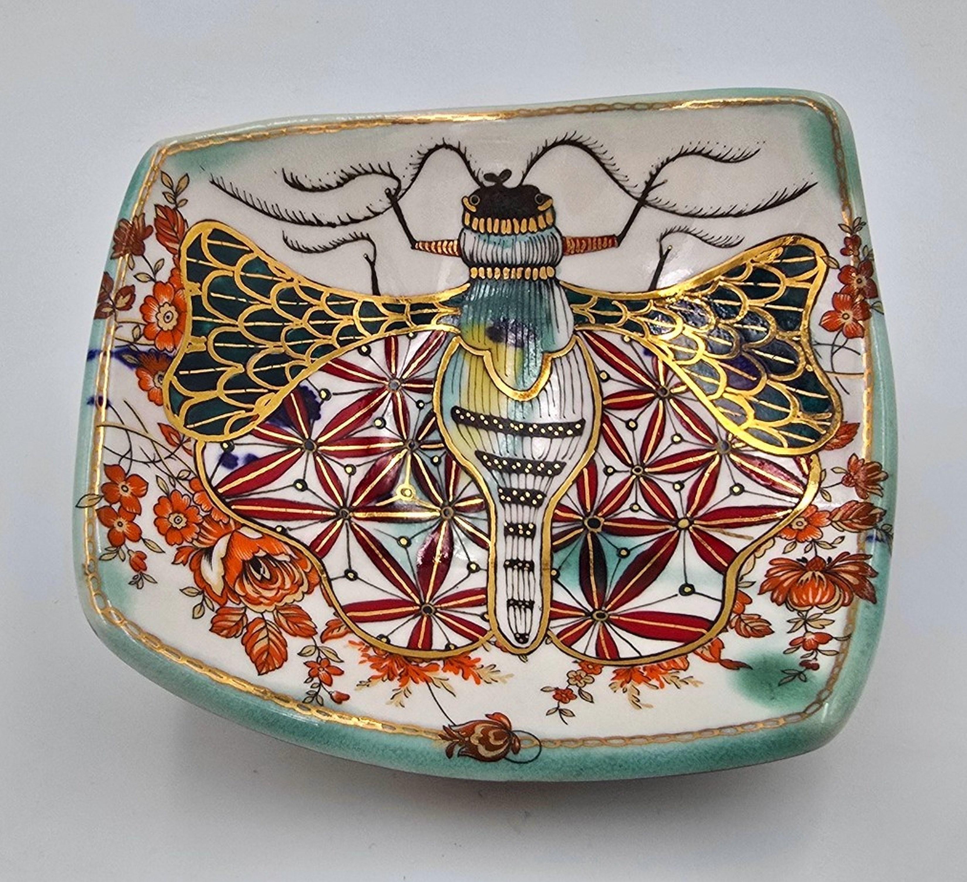 Vintage Moth XI Dish (hand-painted)