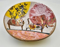 Bowl with Lounge Chair & Coffee Table (Handmade, Mid-Century, Modern, Vibrant)