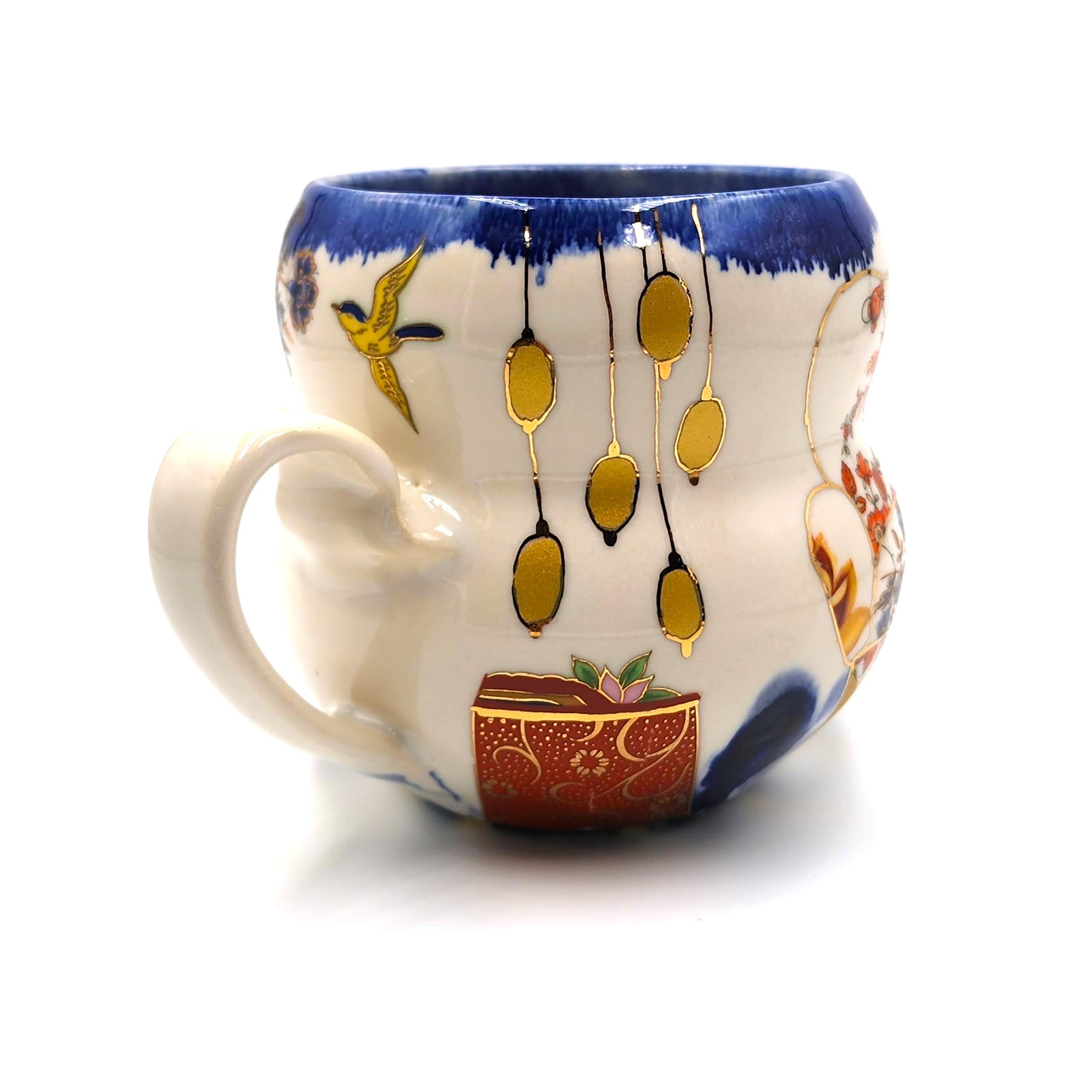 Cup with big Japanese Vase #4 (Handmade, Mid-Century, Modern, Vibrant, ~40% OFF) - American Modern Sculpture by Melanie Sherman