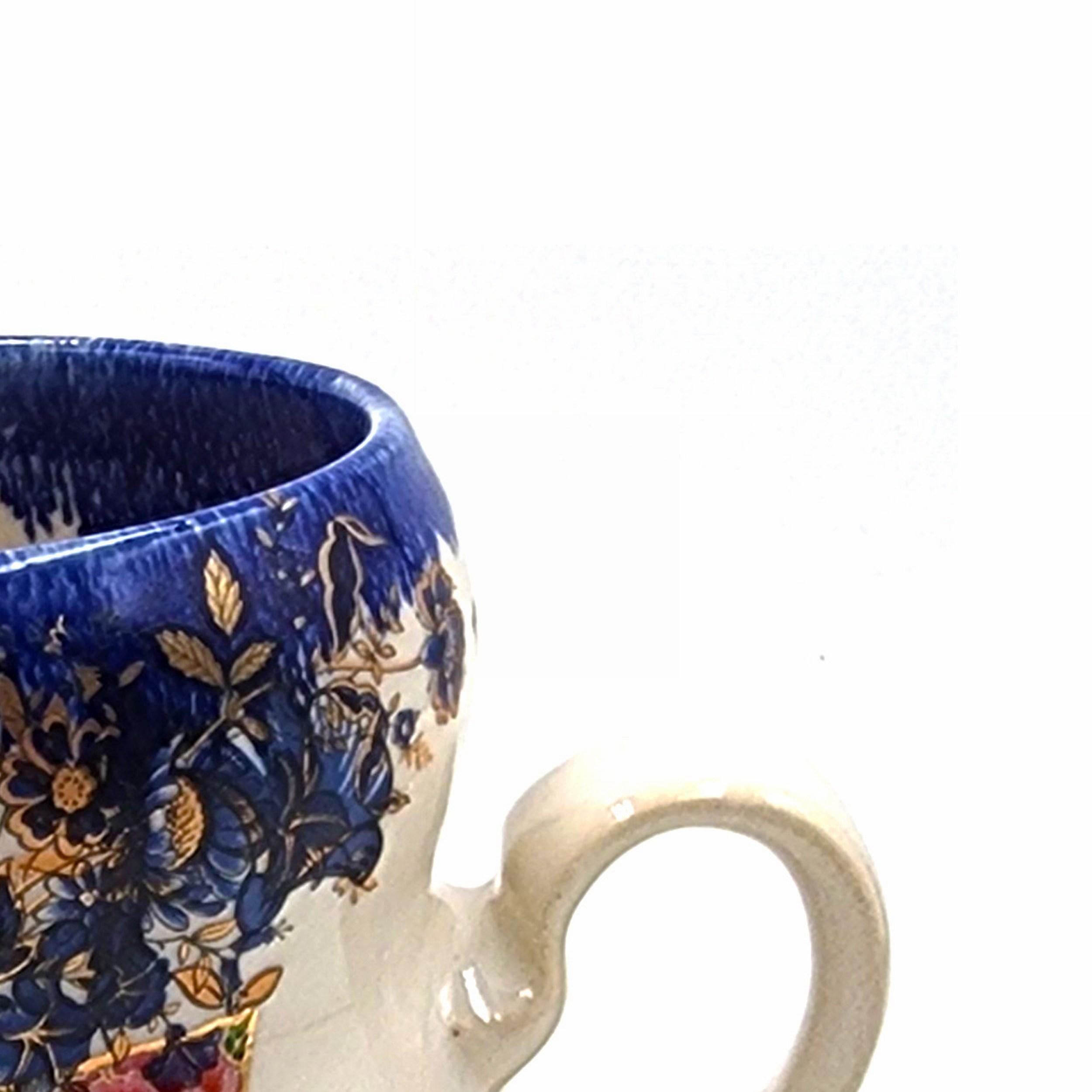 Cup with big Japanese Vase #4 (Handmade, Mid-Century, Modern, Vibrant, ~40% OFF) For Sale 3