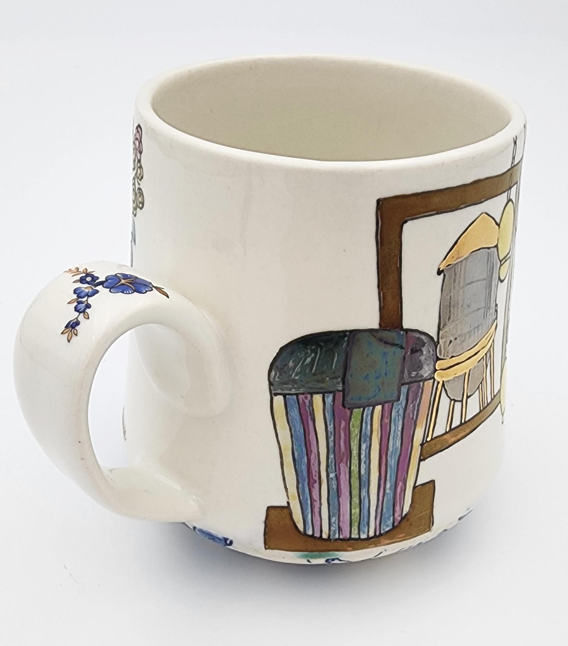 Cup with Interior I (Hand-Painted, Gold Luster, Kaneko, Christa Assad, Anderson) For Sale 3