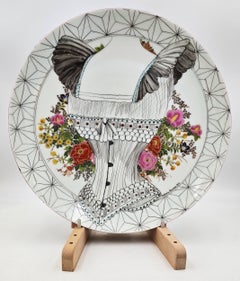 Large Corset Platter (Hand-painted, Baroque, Rococo, Feminine, Warm, ~30% OFF)
