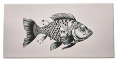 Made-To-Order Tile (Hand-Painted, Gold Luster, Platinum Luster, Vintage Imagery)