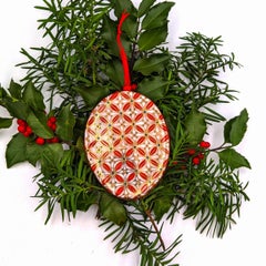 Ornament  Red, Turquoise & Gold Pattern (Medium)