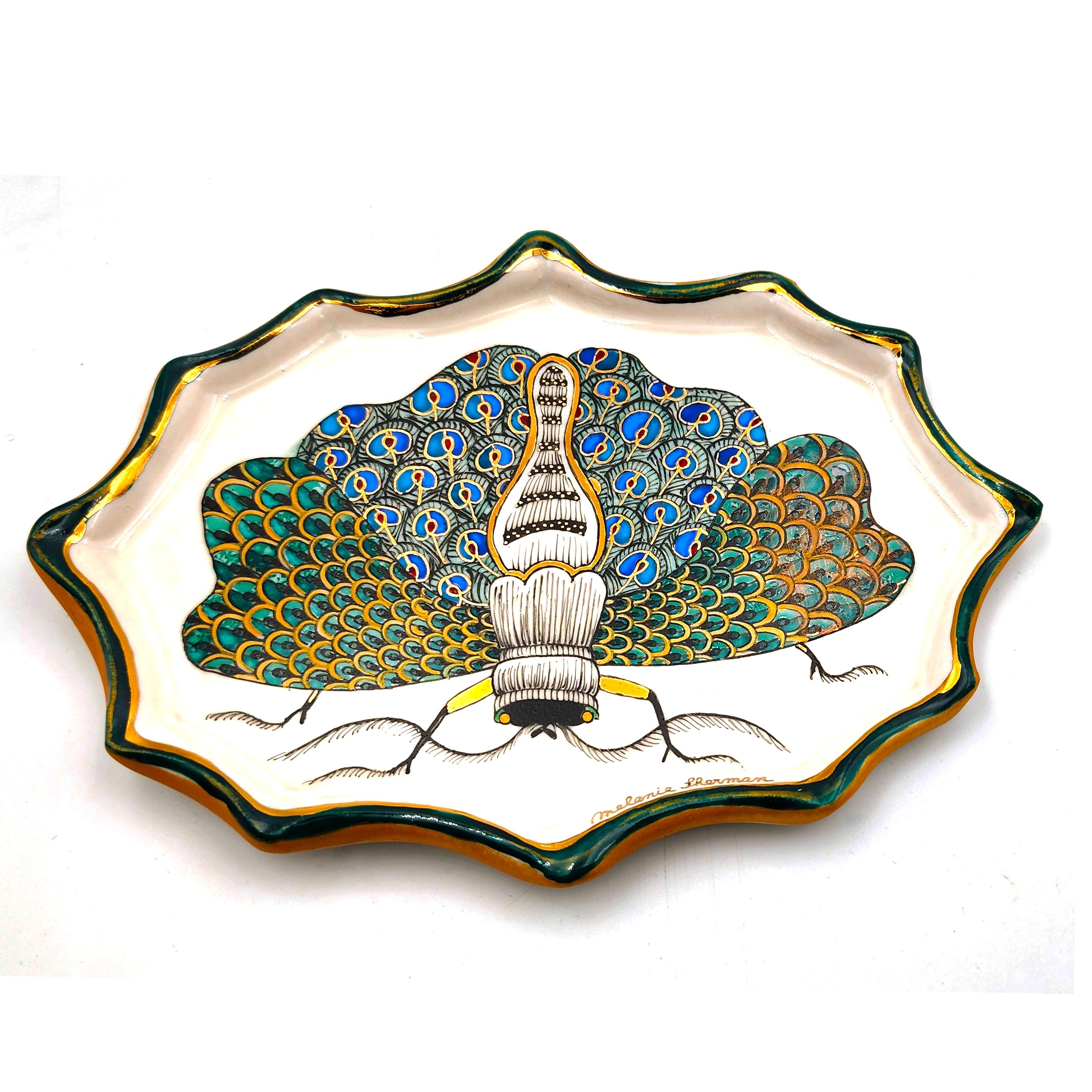 Vintage Moth IV (Wall Pieces/Dish) (MADE TO ORDER) (~50% OFF - LIMITED TIME ONLY) - Moderne Sculpture par Melanie Sherman